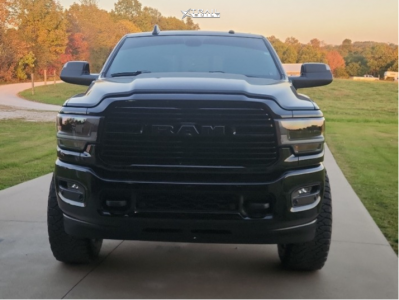 1 2021 2500 Ram Big Horn Fox Leveling Kit Fuel Flux Gloss Black