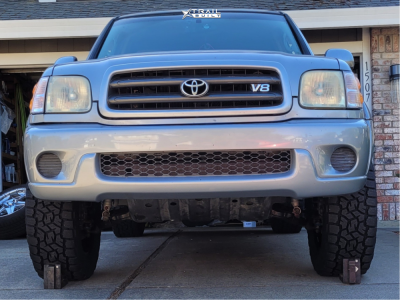 1 2003 Sequoia Toyota Sr5 Rancho Quicklift 25 Front Freedom Off Road Ucas Ome 3 Rear Coils And Ome Rear Shocks Suspension Lift 3in Alloy Ion 141 Black