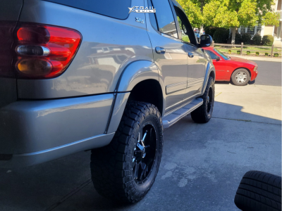 1 2003 Sequoia Toyota Sr5 Rancho Quicklift 25 Front Freedom Off Road Ucas Ome 3 Rear Coils And Ome Rear Shocks Suspension Lift 3in Alloy Ion 141 Black