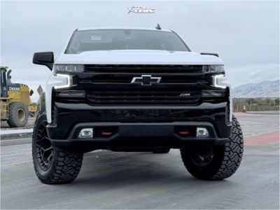 1 2022 Silverado 1500 Chevrolet Lt Trail Boss Rough Country Suspension Lift 4in Fuel Charger Black