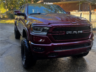 1 2022 1500 Ram Laramie Maxtrac Suspension Lift 7in Method Mr305 Double Black