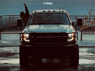 1 2008 Silverado 2500 Hd Chevrolet Lt Rough Country Suspension Lift 6in Vision Tactical Satin Black