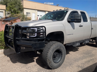 1 2008 Silverado 2500 Hd Chevrolet Lt Rough Country Suspension Lift 6in Vision Tactical Satin Black