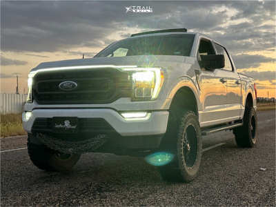 1 2022 F 150 Ford Xlt Rough Country Suspension Lift 6in Ballistic Rage Black