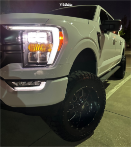 1 2022 F 150 Ford Xlt Rough Country Suspension Lift 6in Ballistic Rage Black