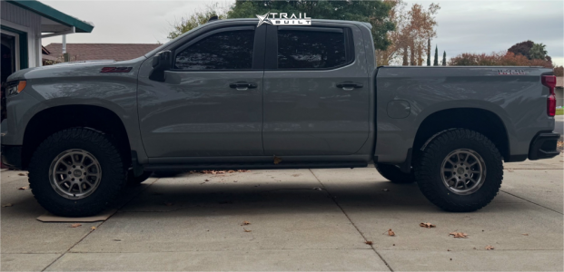 1 2024 Silverado 1500 Chevrolet Lt Trail Boss Stock Leveling Kit Black Rhino Chase Gray