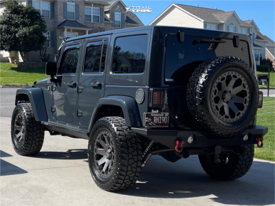1 2017 Wrangler Jeep Unlimited Sahara Teraflex Suspension Lift 25in Black Rhino Warlord Gun Metal