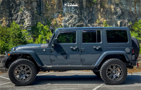 1 2017 Wrangler Jeep Unlimited Sahara Teraflex Suspension Lift 25in Black Rhino Warlord Gun Metal