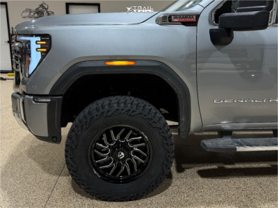 1 2024 Sierra 3500 Hd Gmc Denali Kryptonite Suspension Lift 3in Fuel Hurricane Black Milled