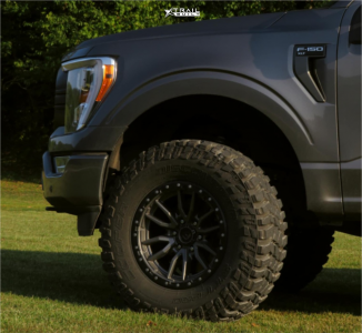 1 2023 F 150 Ford Xlt Fabtech Suspension Lift 4in Fuel Rebel 6 Gray Black