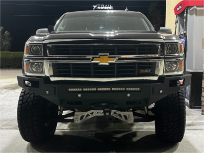 1 2014 Silverado 1500 Chevrolet Ltz Mcgaughys Suspension Lift 8in Rough Country Steel Wheel Gloss Black