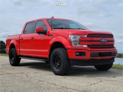 1 2018 F 150 Ford Lariat Readylift Leveling Kit Kmc Km719 Satin Black