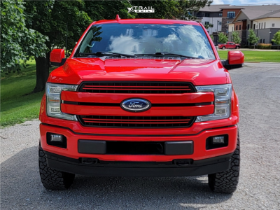 1 2018 F 150 Ford Lariat Readylift Leveling Kit Kmc Km719 Satin Black