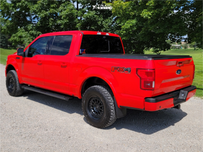 1 2018 F 150 Ford Lariat Readylift Leveling Kit Kmc Km719 Satin Black