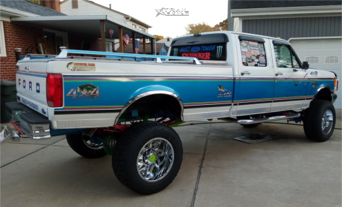 1 1990 F 350 Ford Xlt Lariat Skyjacker Suspension Lift 7in Vision Spyder Chrome