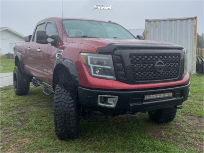 1 2017 Titan Xd Nissan Sv Rough Country Suspension Lift 6in Moto Metal M0970 Black Milled