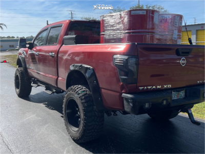 1 2017 Titan Xd Nissan Sv Rough Country Suspension Lift 6in Moto Metal M0970 Black Milled