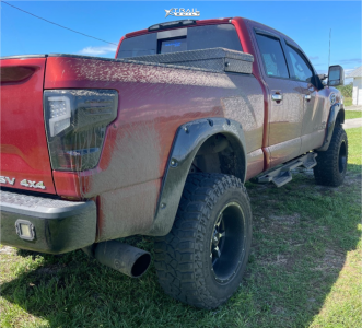 1 2017 Titan Xd Nissan Sv Rough Country Suspension Lift 6in Moto Metal M0970 Black Milled