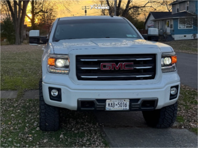 1 2014 Sierra 1500 Gmc Slt Ksp Suspension Lift 35in Kmc Km542 Black Machined