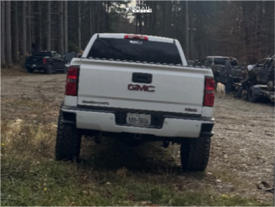 1 2014 Sierra 1500 Gmc Slt Ksp Suspension Lift 35in Kmc Km542 Black Machined