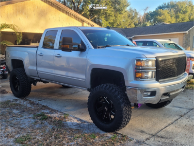 1 2015 Silverado 1500 Chevrolet Lt Mcgaughys Suspension Lift 9in Arkon Off Road Lincoln Black Machined