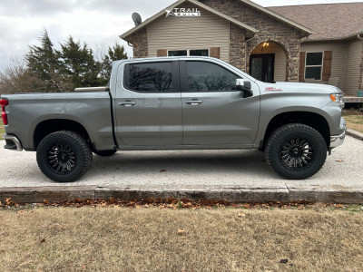 1 2024 Silverado 1500 Chevrolet Lt Rough Country Suspension Lift 35in Rough Country 97 Series Black Milled