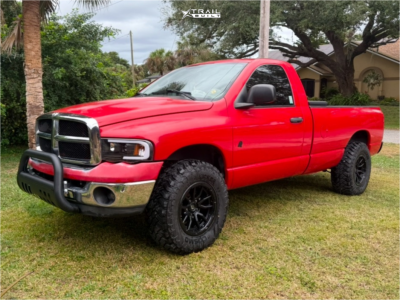 1 2004 Ram 1500 Dodge Slt Rough Country Suspension Lift 3in Fuel Rebel 5 Black