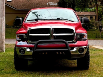 1 2004 Ram 1500 Dodge Slt Rough Country Suspension Lift 3in Fuel Rebel 5 Black
