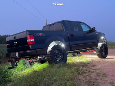 1 2005 F 150 Ford Lariat Rough Country Suspension Lift 6in Arkon Off Road Caesar Black Milled
