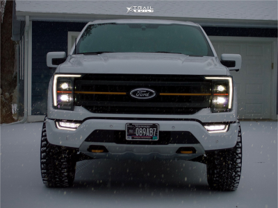 1 2022 F 150 Ford Tremor Rough Country Suspension Lift 25in Vossen Hfx 1 Gloss Black