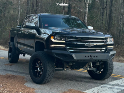 1 2017 Silverado 1500 Chevrolet Ltz Stock Suspension Lift 6in Vision 360 Gloss Black