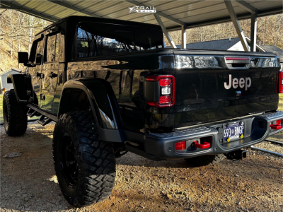 1 2021 Gladiator Jeep Rubicon Stock Suspension Lift 4in Icon Alloys Bandit Gloss Black