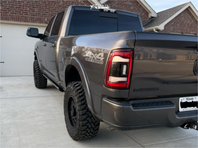 1 2021 2500 Ram Laramie Rough Country Leveling Kit Kmc Km549 Satin Black