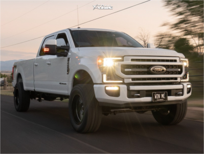 1 2018 F 250 Super Duty Ford Xlt Bilstein Leveling Kit Arkon Off Road Caesar Black Milled