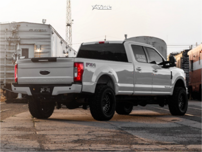 1 2018 F 250 Super Duty Ford Xlt Bilstein Leveling Kit Arkon Off Road Caesar Black Milled