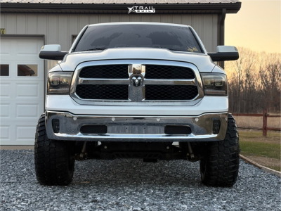 1 2016 1500 Ram Big Horn Rough Country Suspension Lift 75in Hardrock Attack Black Milled