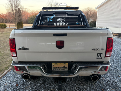 1 2016 1500 Ram Big Horn Rough Country Suspension Lift 75in Hardrock Attack Black Milled