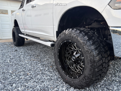 1 2016 1500 Ram Big Horn Rough Country Suspension Lift 75in Hardrock Attack Black Milled