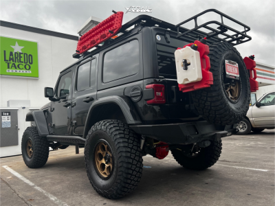 1 2021 Wrangler Jeep Unlimited Rubicon Metalcloak Suspension Lift 35in Kmc Km541 Bronze Black