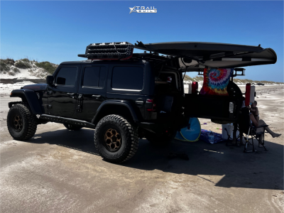 1 2021 Wrangler Jeep Unlimited Rubicon Metalcloak Suspension Lift 35in Kmc Km541 Bronze Black