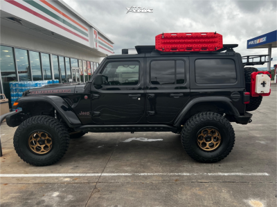 1 2021 Wrangler Jeep Unlimited Rubicon Metalcloak Suspension Lift 35in Kmc Km541 Bronze Black