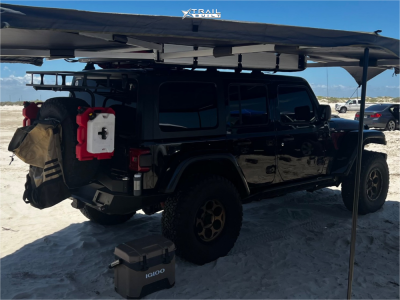 1 2021 Wrangler Jeep Unlimited Rubicon Metalcloak Suspension Lift 35in Kmc Km541 Bronze Black