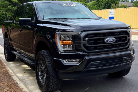 1 2022 F 150 Ford Xlt Rough Country Suspension Lift 4in Fuel Rebel Gray Black