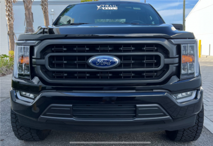 1 2022 F 150 Ford Xlt Rough Country Suspension Lift 4in Fuel Rebel Gray Black