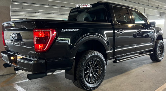 1 2022 F 150 Ford Xlt Rough Country Suspension Lift 4in Fuel Rebel Gray Black