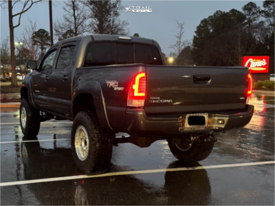 1 2013 Tacoma Toyota Base Rough Country Suspension Lift 6in Lock Offroad Wheels Onyx Machined