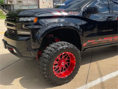 1 2020 Silverado 1500 Chevrolet Lt Trail Boss Rough Country Suspension Lift 4in Tis 544bmr Black Red