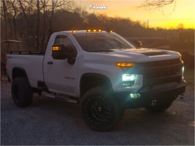 1 2021 Silverado 2500 Hd Chevrolet Wt Rough Country Suspension Lift 3in Tis 544bm Black Milled