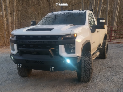 1 2021 Silverado 2500 Hd Chevrolet Wt Rough Country Suspension Lift 3in Tis 544bm Black Milled