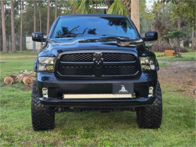 1 2016 1500 Ram Express Rough Country Suspension Lift 75in Vision Razor Satin Black